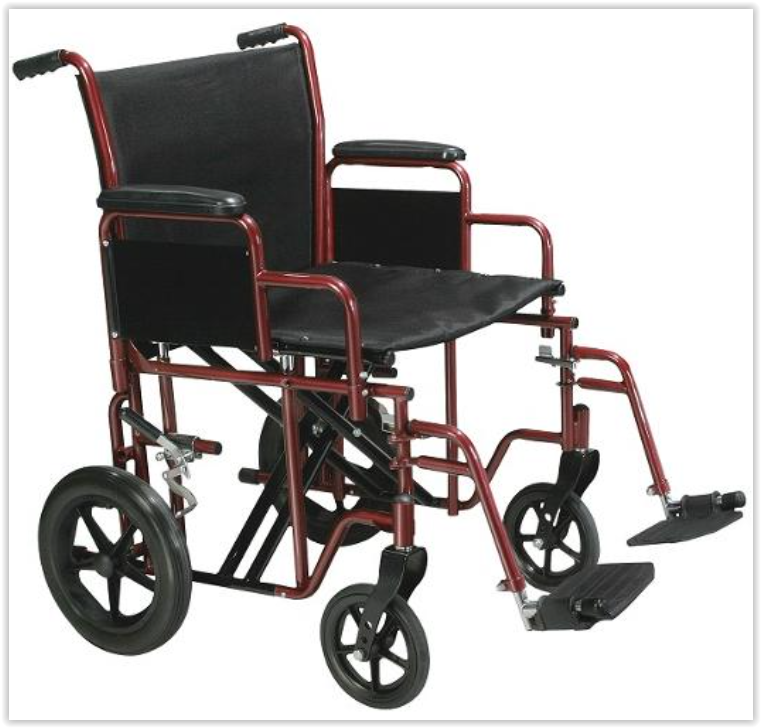 Transport chair rentals, meant to be pushed by a caregiver